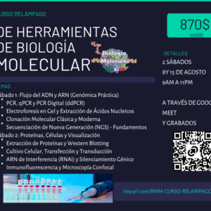 Curso Relámpago de Herramientas de Biología Molecular